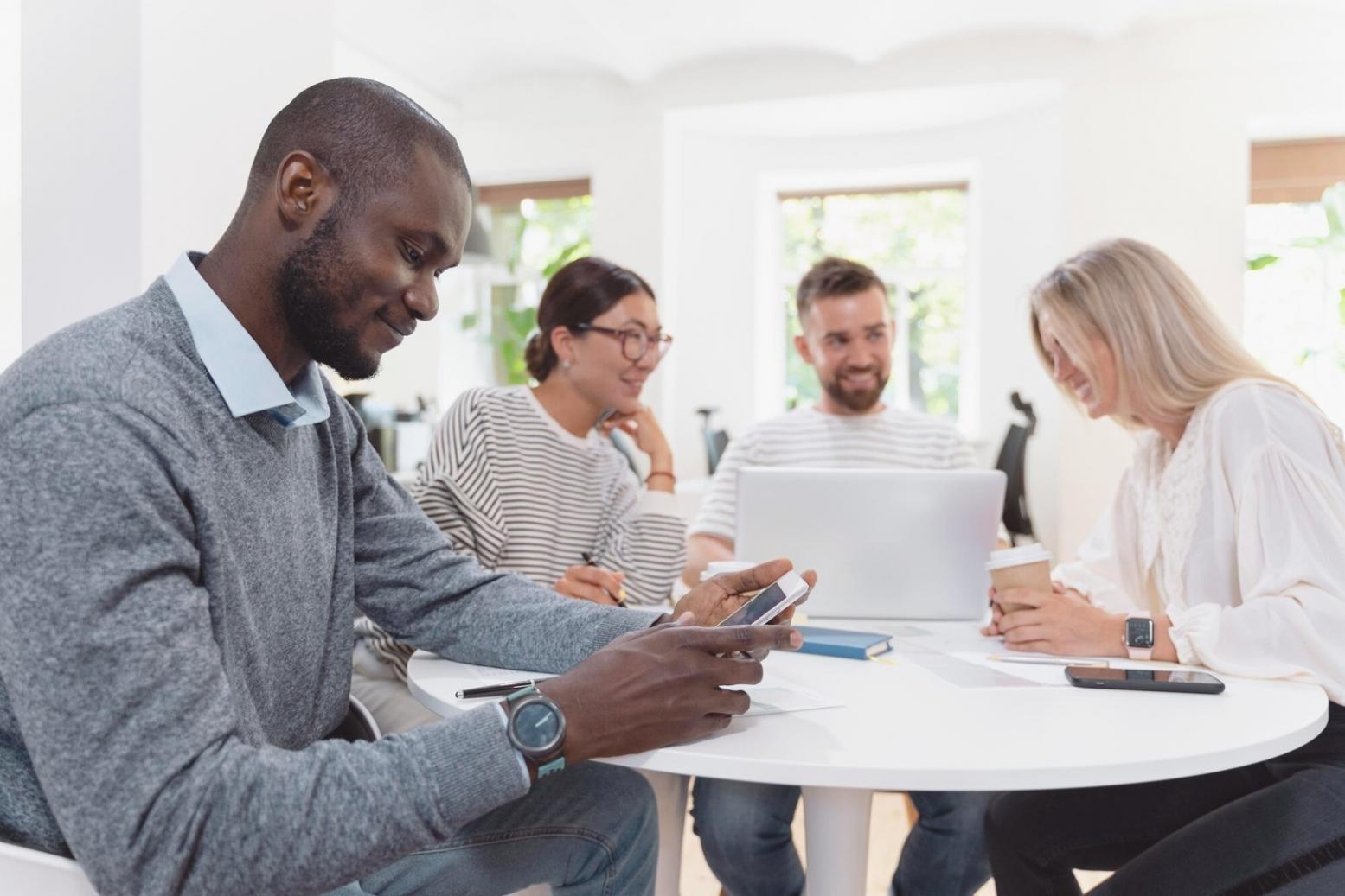 Team collaboration workspace with financial documents and analysis tools